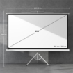 TELO PROIETTORE PIEGHEVOLE DA 100" FORMATO 16:9 CON TREPPIEDE REGOLABILE, 235.8X8X136 CM, BIANCO