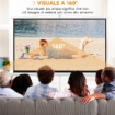 TELO PROIETTORE PIEGHEVOLE DA 100" FORMATO 16:9 CON TREPPIEDE REGOLABILE, 235.8X8X136 CM, BIANCO