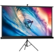 TELO PROIETTORE PIEGHEVOLE DA 100" FORMATO 16:9 CON TREPPIEDE REGOLABILE, 235.8X8X136 CM, NERO