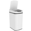 CESTINO RIFIUTI DA 12L A INFRAROSSI CON SECCHIO RIMOVIBILE, IN ACCIAIO INOX, ABS E PP, 28X22X41 CM, BIANCO