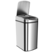 CESTINO RIFIUTI DA 12L A INFRAROSSI CON SECCHIO RIMOVIBILE, IN ACCIAIO INOX, ABS E PP, 28X22X41 CM, ARGENTO