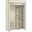 ARMADIO PORTATILE ARMADIO GUARDAROBA SALVASPAZIO, 103X43X162.5CM, CREMA