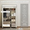 ARMADIO PORTATILE ARMADIO GUARDAROBA SALVASPAZIO, 103X43X162.5CM, CREMA