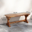 PANCA DA GIARDINO 2 POSTI IN LEGNO DI ABETE SENZA SCHIENALE IN STILE RUSTICO, 114LX40PX46A CM