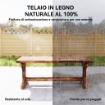 PANCA DA GIARDINO 2 POSTI IN LEGNO DI ABETE SENZA SCHIENALE IN STILE RUSTICO, 114LX40PX46A CM