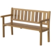 PANCHINA DA GIARDINO DA 2 POSTI LEGNO DI ABETE A DOGHE, 150X57X93 CM, COLOR TEAK