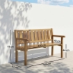 PANCHINA DA GIARDINO DA 2 POSTI LEGNO DI ABETE A DOGHE, 150X57X93 CM, COLOR TEAK