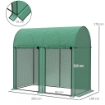 SERRA DA GIARDINO DA 2 M¦, 2 PORTE AVVOLGIBILI, COPERTURA IN PE 140G/M¦ ANTI-UV, 2X1X1.78M, VERDE