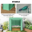 SERRA PER PIANTE CON 2 FINESTRE LATERALI A RETE E INGRESSO AVVOLGIBILE, IN PE E ACCIAIO, 196X77X197 CM, VERDE