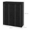 GUARDAROBA IN TESSUTO ARMADIO SALVASPAZIO 8 RIPIANI 125X43X162.5CM NERO