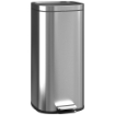 BIDONE IMMONDIZIA A PEDALE DA 30L CON SECCHIO RIMOVIBILE, IN METALLO E PP, 29X36X59.5 CM, ARGENTO