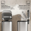 BIDONE IMMONDIZIA A PEDALE DA 30L CON SECCHIO RIMOVIBILE, IN METALLO E PP, 29X36X59.5 CM, ARGENTO