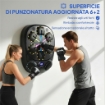 MACCHINA DA BOXE MUSICALE A PARETE CON 9 MODALITÓ, LUCI LED E CONNESSIONE BLUETOOTH, 61X48X11 CM, NERO