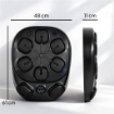 MACCHINA DA BOXE MUSICALE A PARETE CON 9 MODALITÓ, LUCI LED E CONNESSIONE BLUETOOTH, 61X48X11 CM, NERO