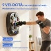 MACCHINA DA BOXE MUSICALE A PARETE CON 9 MODALITÓ, LUCI LED E CONNESSIONE BLUETOOTH, 61X48X11 CM, NERO