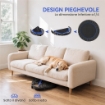 MINI TRAMPOLINO FITNESS Ï114 CM PIEGHEVOLE CON MANUBRIO REGOLABILE IN ALTEZZA, BLU E NERO