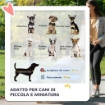 PASSEGGINO PER CANI 2 IN 1 PIEGHEVOLE E CONVERTIBILE IN TRASPORTINO CON 2 GUINZAGLI E CUSCINO, ROSA
