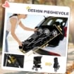 PASSEGGINO PER CANI PIEGHEVOLE CON CESTINO E PORTABICCHIERE, PESO MAX. 10 KG, 77X44X102 CM, NERO