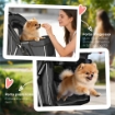 PASSEGGINO PER CANI PIEGHEVOLE CON PORTABICCHIERI E CESTINO, 77X44X102 CM, GRIGIO CARBONE