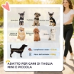 PASSEGGINO PER CANI PIEGHEVOLE CON PORTABICCHIERI E CESTINO, 77X44X102 CM, GRIGIO CARBONE
