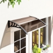PENSILINA DA ESTERNI IMPERMEABILE E ANTI-UV, IN PC, PP E ALLUMINIO, 75X120X23 CM, MARRONE E NERO