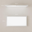 SET 2 PLAFONIERE LED SOTTILI E MINIMAL CON COLORE REGOLABILE, IN ACCIAIO E PLASTICA, 60X30X3.7 CM, BIANCO