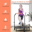 MINI TRAMPOLINO FITNESS Ï114 CM PIEGHEVOLE CON MANUBRIO REGOLABILE IN ALTEZZA, ARANCIONE E NERO