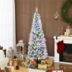 ALBERO DI NATALE INNEVATO CON 180 LUCI LED A 11 EFFETTI E 479 RAMI, Ï65X180 CM, VERDE E BIANCO