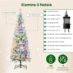 ALBERO DI NATALE INNEVATO CON 180 LUCI LED A 11 EFFETTI E 479 RAMI, Ï65X180 CM, VERDE E BIANCO