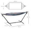 AMACA AUTOPORTANTE CON SUPPORTO, ALTEZZA REGOLABILE E BORSA DI TRASPORTO, 310X117X105 CM, BIANCO