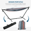AMACA AUTOPORTANTE CON SUPPORTO, ALTEZZA REGOLABILE E BORSA DI TRASPORTO, 310X117X105 CM, BIANCO