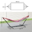 AMACA AUTOPORTANTE CON SUPPORTO, ALTEZZA REGOLABILE E BORSA DI TRASPORTO, 310X117X105 CM, ROSSO