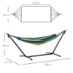 AMACA AUTOPORTANTE CON SUPPORTO, ALTEZZA REGOLABILE E BORSA DI TRASPORTO, 298X117X105 CM, VERDE