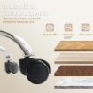 SEDIA DA UFFICIO RECLINABILE A 155¦ CON POGGIAPIEDI, DOPPIA IMBOTTITURA E RIVESTIMENTO IN FINTA PELLE, BEIGE