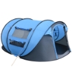 TENDA DA CAMPEGGIO POP UP 2 POSTI CON 2 PORTE, 4 FINESTRE E TELO IMPERMEABILE, 263.5X220X123 CM, BLU