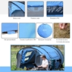 TENDA DA CAMPEGGIO POP UP 2 POSTI CON 2 PORTE, 4 FINESTRE E TELO IMPERMEABILE, 263.5X220X123 CM, BLU