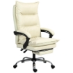 SEDIA UFFICIO ERGONOMICA SEDIA SCRIVANIA RECLINABILE, POGGIAPIEDI, BEIGE
