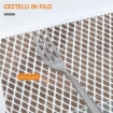 CARRELLO CUCINA MULTIUSO CON RUOTE GIREVOLI, 2 CESTI, CASSETTO E PIANO IN LEGNO, BIANCO