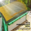 SERRA A TUNNEL 3X2 M CON RETE OMBREGGIANTE EXTRA, FINESTRE E INGRESSO A ZIP, IN PE E ACCIAIO, VERDE