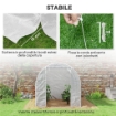 SERRA DA GIARDINO A TUNNEL CON TELAIO IN ACCIAIO E 4 FINESTRE IN PE 2.5X2X2M, BIANCO