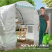 SERRA DA GIARDINO A TUNNEL CON TELAIO IN ACCIAIO E 4 FINESTRE IN PE 2.5X2X2M, BIANCO