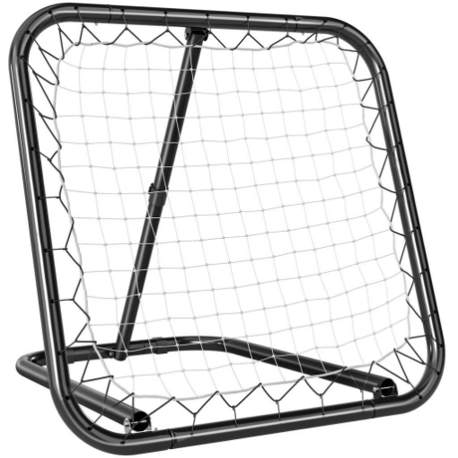 RETE DI RIMBALZO DA CALCIO CON ANGOLAZIONE REGOLABILE IN METALLO, 78X84X65-78 CM