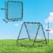 RETE DA CALCIO REBOUNDER PIEGHEVOLE CON ANGOLAZIONE REGOLABILE E PICCHETTI, IN PE E METALLO, 100X95X90 CM, NERO