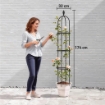 SET 2 SUPPORTI PER PIANTE RAMPICANTI ALTI 1.7 M IN ACCIAIO ANTIRUGGINE CON DECORAZIONI, NERO