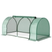 SERRA DA GIARDINO A TUNNEL IN ACCIAIO E CON COPERTURA IN PVC, 200X100X80 CM, VERDE