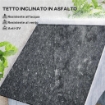 CASETTA PORTA ATTREZZI IN LEGNO A 3 MENSOLE CON TETTO IMPERMEABILE IN BITUME, 77.5X54.2X179.5 CM, BIANCO
