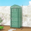 SERRA DA BALCONE A 4 LIVELLI CON 4 ROTELLE E INGRESSO AVVOLGIBILE, IN ACCIAIO E PE, 69X50X165 CM, VERDE