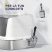 LETTIERA PER GATTI CHIUSA A 2 INGRESSI CON DEODORANTE E PALETTA, 52.4X41.3X39.8 CM, BIANCO