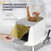 LETTIERA PER GATTI CHIUSA A 2 INGRESSI CON DEODORANTE E PALETTA, 52.4X41.3X39.8 CM, BIANCO