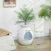 LETTIERA PER GATTI ANTIODORE A FORMA DI VASO CON PALETTA, IN ABS E ACCIAIO INOX, 50X48.5X58.7 CM, BIANCO